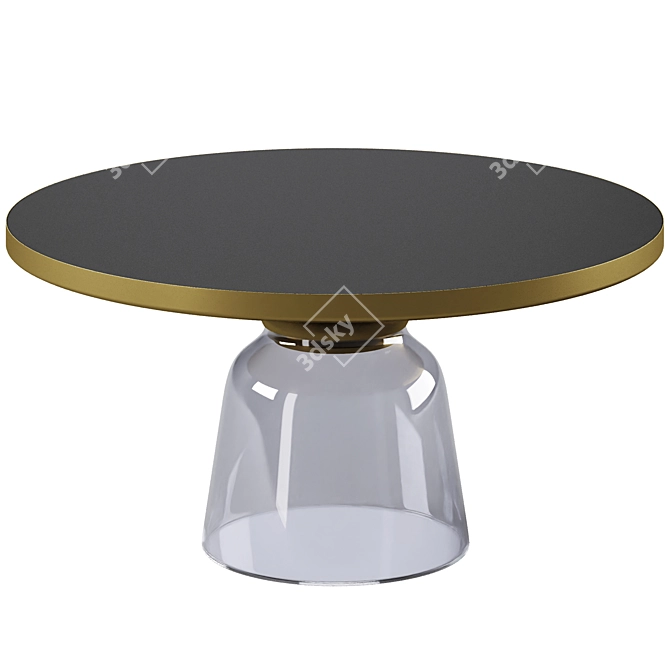 Elegant Vaso Glass Coffee Table 3D model image 6