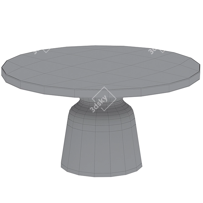 Elegant Vaso Glass Coffee Table 3D model image 7