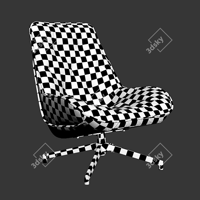 Elegant Armchair with UV Mapping 3D model image 6