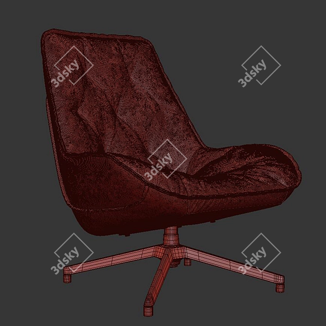Elegant Armchair with UV Mapping 3D model image 7