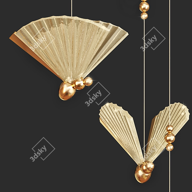 Luxury Crystal Ceiling Light 3D model image 2