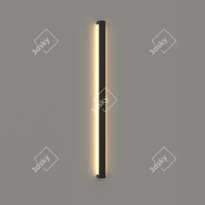 Sleek LED Wall Lamp 3D model image 1