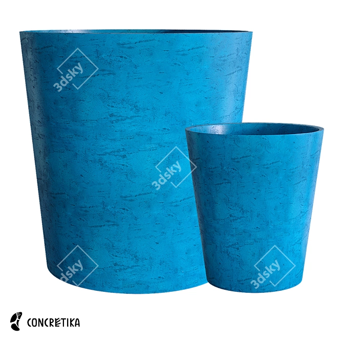 Crater XL Color Planters: Exquisite Collection 3D model image 1