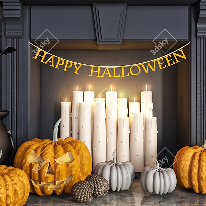 Spooky Halloween Decor Set 3D model image 5