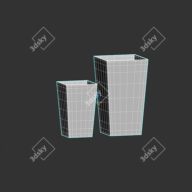 CONCRETIKA CONIC Color: Stylish and Versatile Plant Pots 3D model image 3