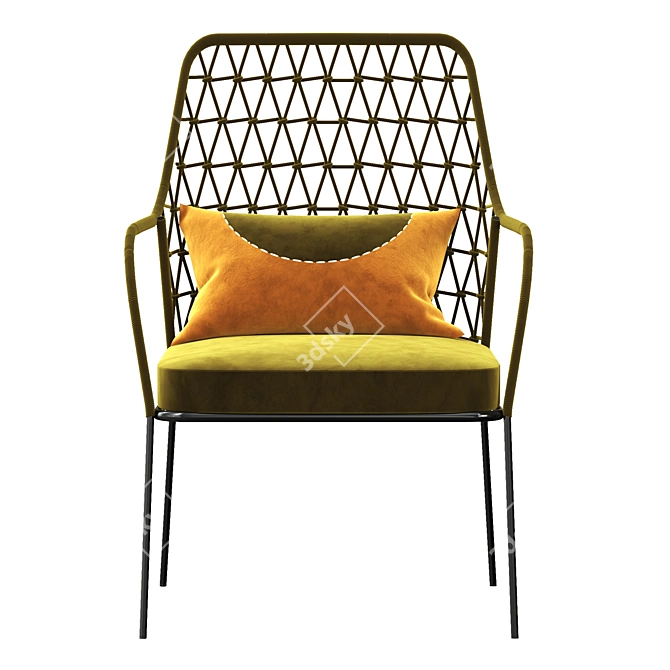 Panarea Lounge Chair: Stylish and Comfortable 3D model image 2