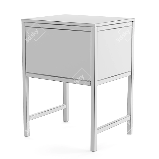 Haumea Acacia Washbasin Cabinet - Perfect for Small Spaces 3D model image 7