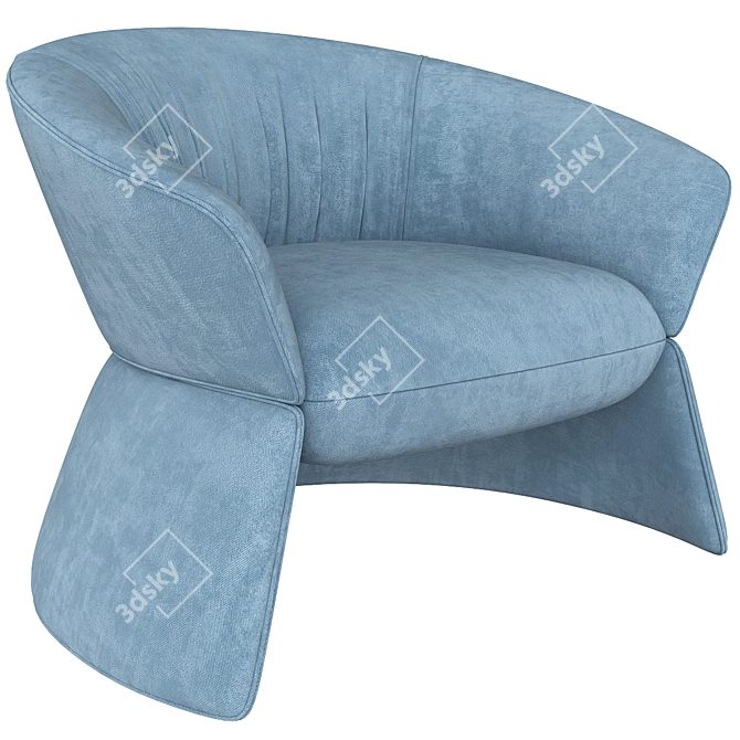 Modern Elegance: Swale High Armchair 3D model image 1