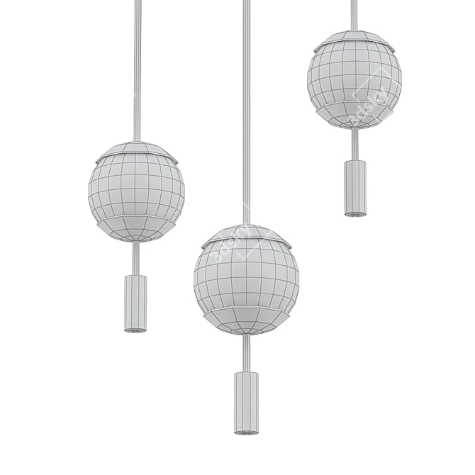 Elegant Monroe 1 Ceiling Lamp 3D model image 2