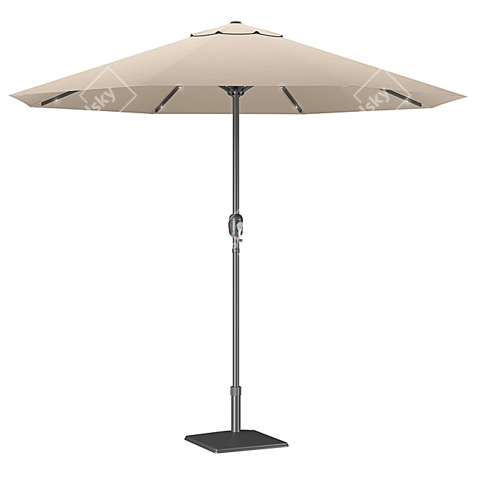 Illuminated Garden Umbrella 3D model image 3