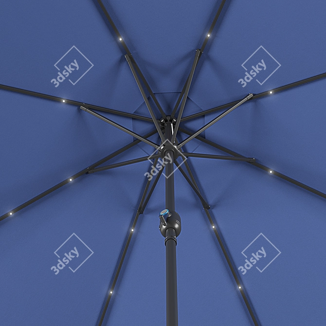 Illuminated Garden Umbrella 3D model image 6