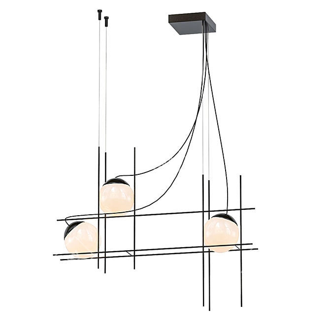 Elegant Suspension Lamp: Plot Frame 3D model image 1