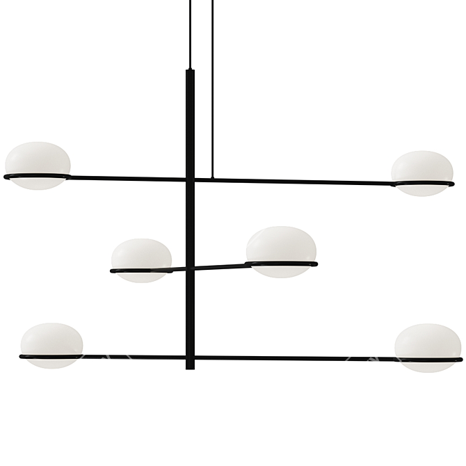 Elegant Coco Chandelier: LEDS C4 Pendant Lamp 3D model image 2