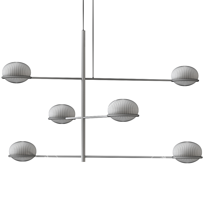 Elegant Coco Chandelier: LEDS C4 Pendant Lamp 3D model image 3