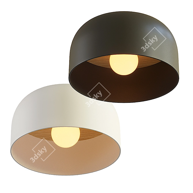 Puff Ceiling Lamp: Stylish and Modern 3D model image 1