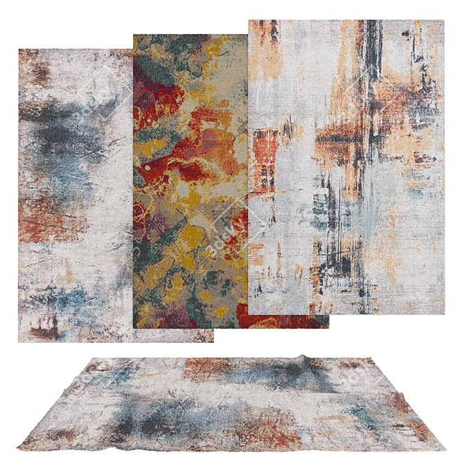 Versatile Set of 6 Rugs: V-Ray, Corona & More 3D model image 1