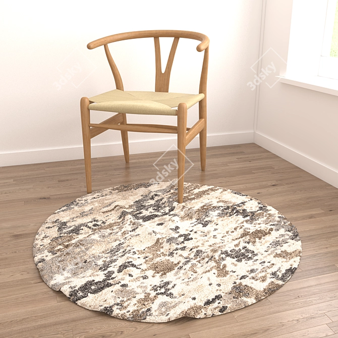 Versatile Rug Set: 8 Varieties with VRayFur, VRayDisplacementMod, and CoronaDisplacementMod 3D model image 2