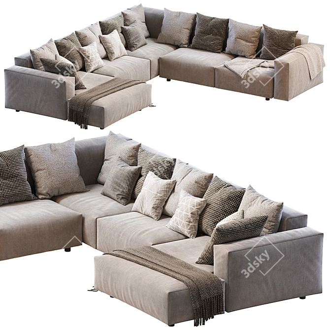 Hills_Sofa: Modern Design, Spacious Comfort 3D model image 3