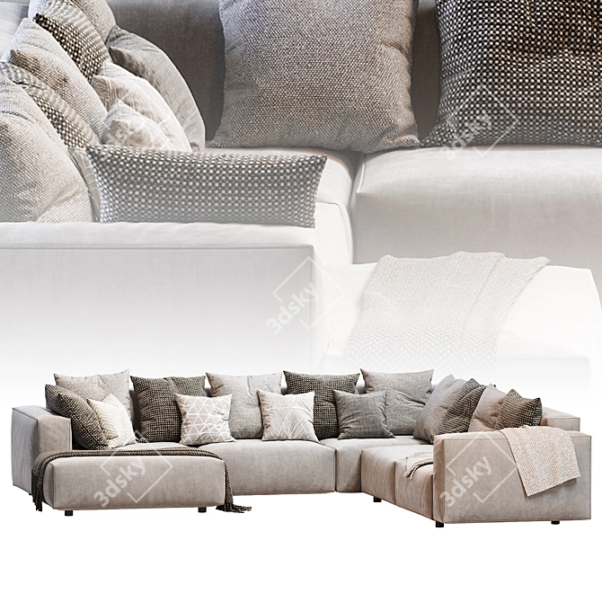 Hills_Sofa: Modern Design, Spacious Comfort 3D model image 5