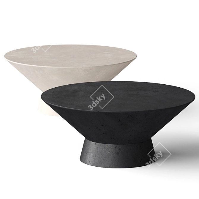 Elegant Beckham Cocktail Coffee Table 3D model image 1