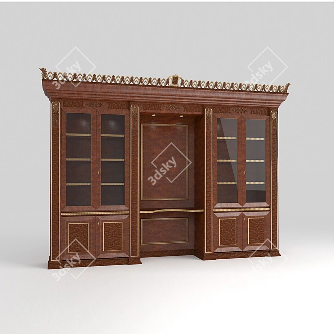 Rampoldi Opera Cabinet: Italian Elegance for Your Office 3D model image 1