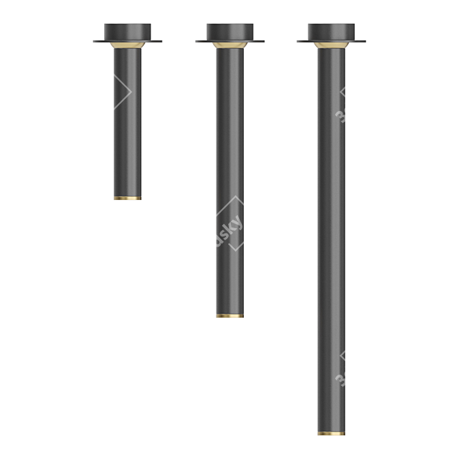 Lampatron ASP: Sleek Cylinder Spotlights with Brass Ball Mount 3D model image 4