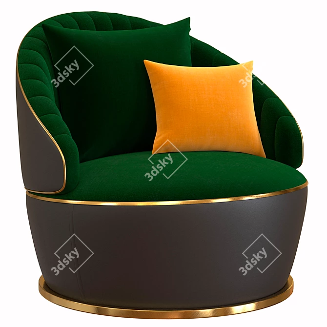 Contemporary Consonance Armchair: Luxury meets Function in Roche Bobois 3D model image 3