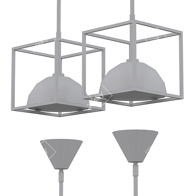 Modern Pendant Light "Quaty" by Romatti 3D model image 2