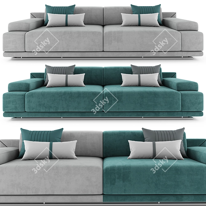 Mnoxet Design Sofa 006: Stylishly Designed and Highly Detailed 3D model image 1