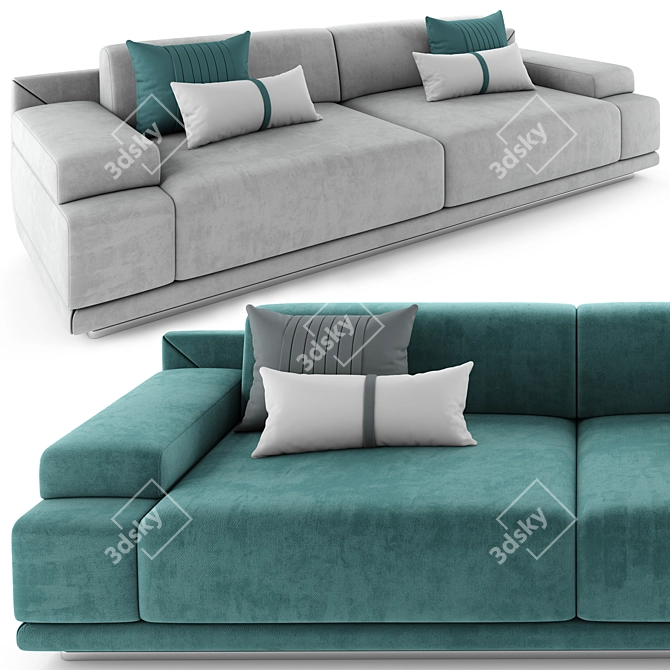 Mnoxet Design Sofa 006: Stylishly Designed and Highly Detailed 3D model image 2