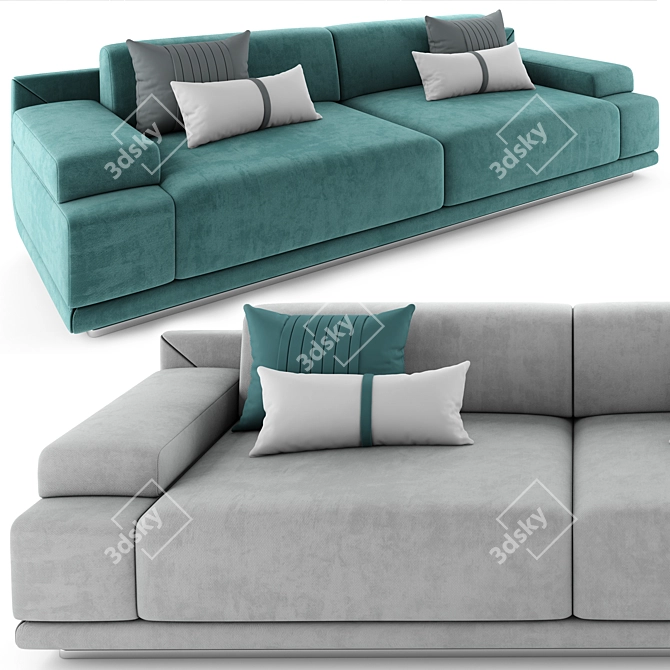 Mnoxet Design Sofa 006: Stylishly Designed and Highly Detailed 3D model image 3