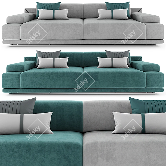 Mnoxet Design Sofa 006: Stylishly Designed and Highly Detailed 3D model image 8