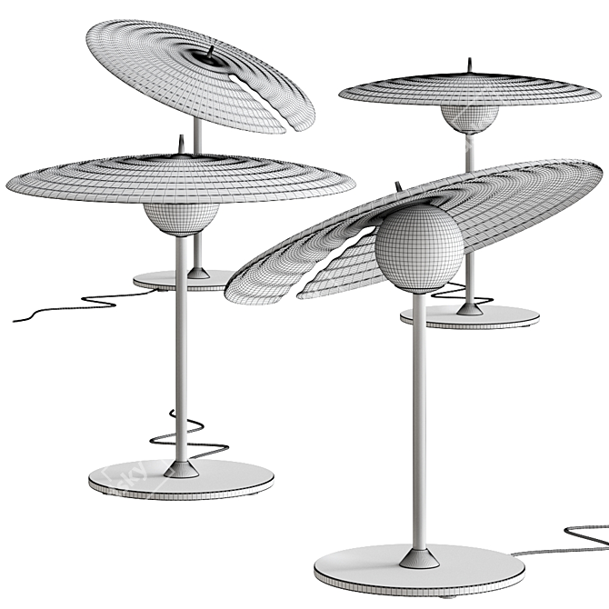 Elegant Milan Symphony Table Lamp 3D model image 2