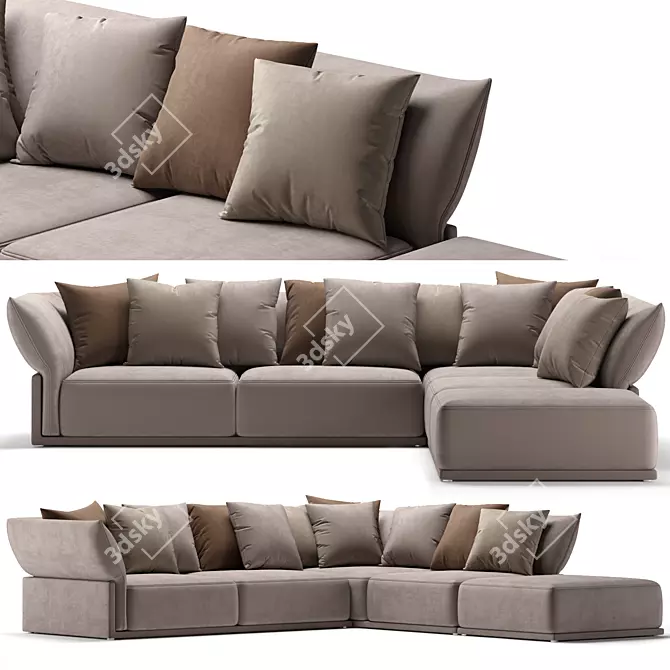 Cloud Modular Sofa: Flexible Comfort for Modern Living 3D model image 1