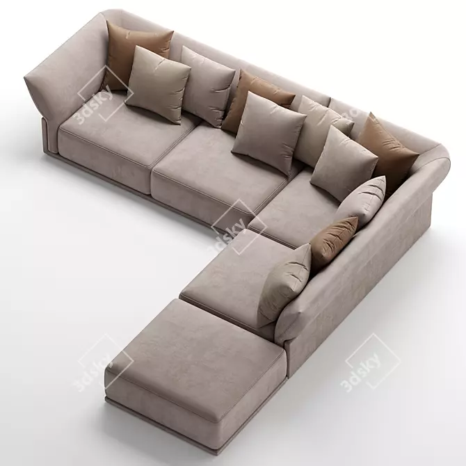 Cloud Modular Sofa: Flexible Comfort for Modern Living 3D model image 2
