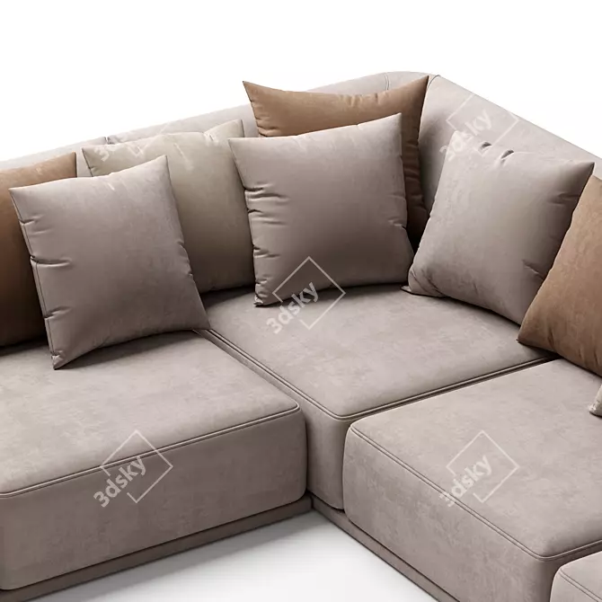 Cloud Modular Sofa: Flexible Comfort for Modern Living 3D model image 3