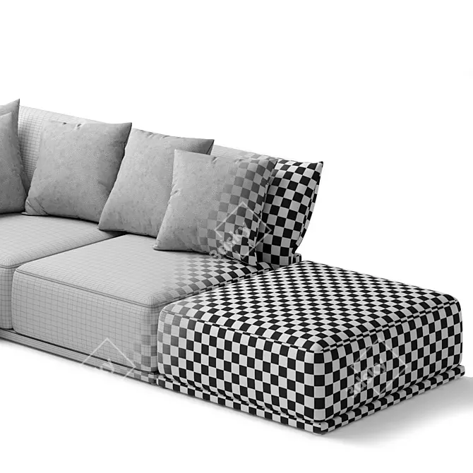 Cloud Modular Sofa: Flexible Comfort for Modern Living 3D model image 5