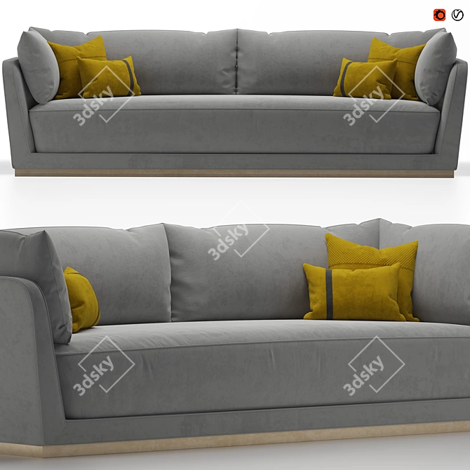 Luxury Dorian Sofa: Ultimate Elegance 3D model image 1