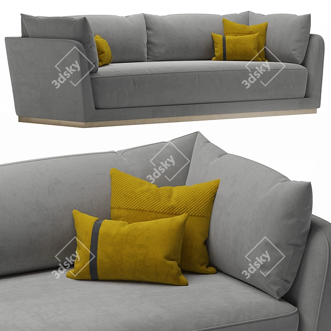 Luxury Dorian Sofa: Ultimate Elegance 3D model image 2