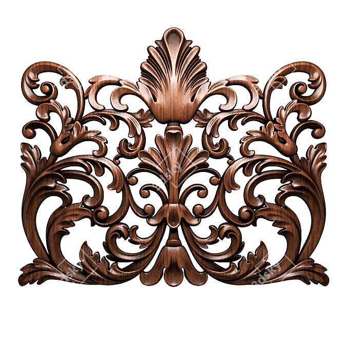 Wooden 3D Decorative Overlay 3D model image 1