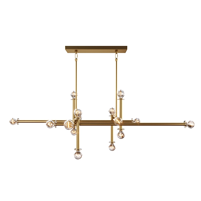 Milano Linear Suspension 48: Elegant and Versatile Lighting Fixture 3D model image 1