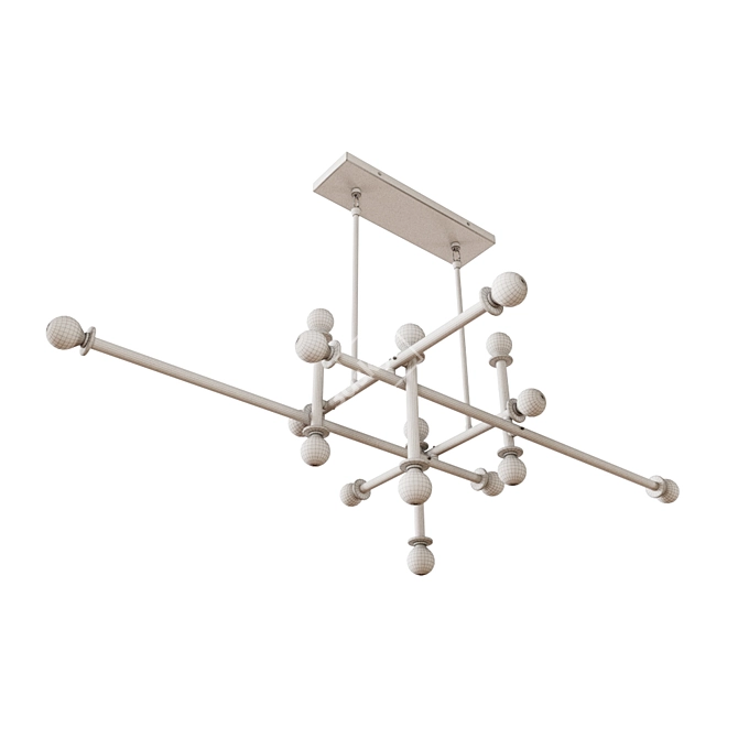 Milano Linear Suspension 48: Elegant and Versatile Lighting Fixture 3D model image 4