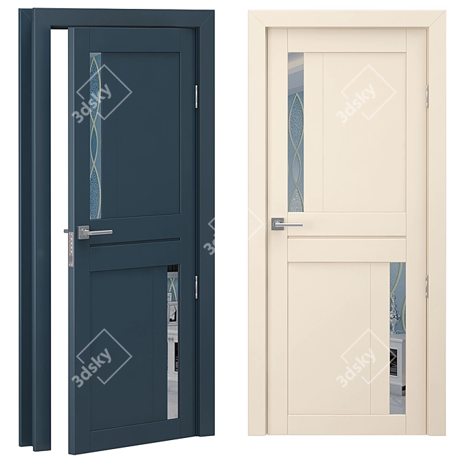 Russian Style Doors: Authentic & High-Quality 3D model image 1