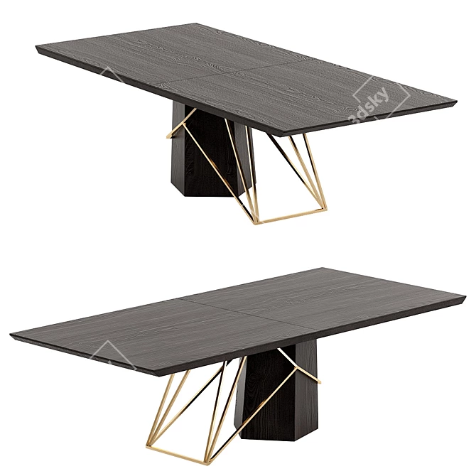 Modern Dining Table: Noah 3D model image 1