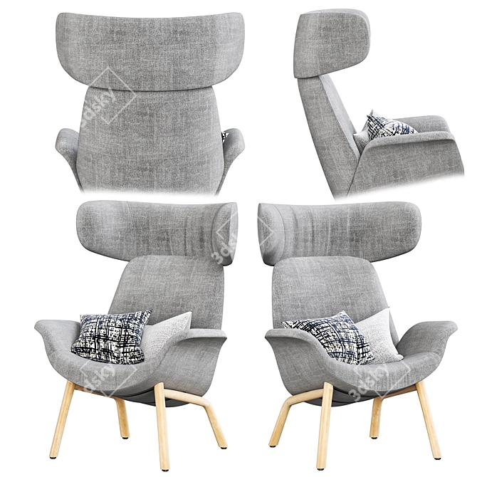Pedrali ILA 2024 Lounge Chair: Sleek Style & Comfort 3D model image 2