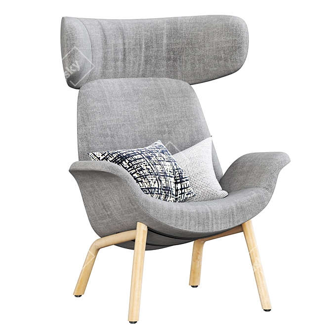 Pedrali ILA 2024 Lounge Chair: Sleek Style & Comfort 3D model image 3
