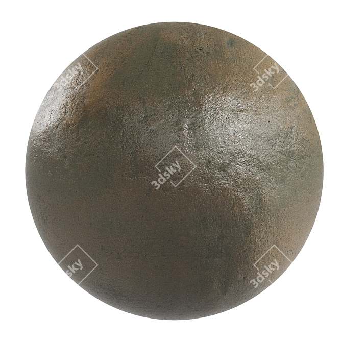 Rusty Vernis: HD Textured PBR Material 3D model image 1