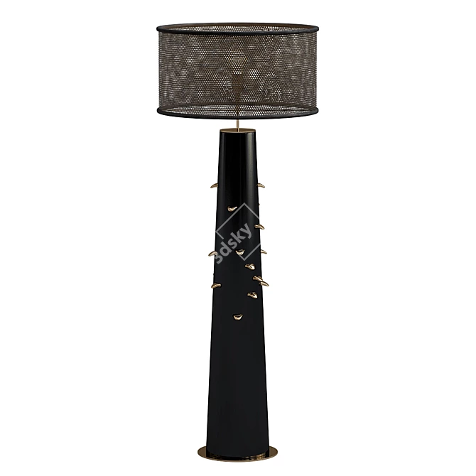 Elegant Moss Floor Lamp 3D model image 1