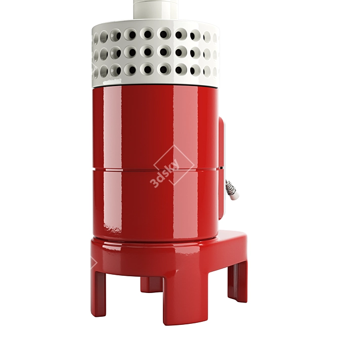 RoundStack Long Wood Burning Stove 3D model image 3