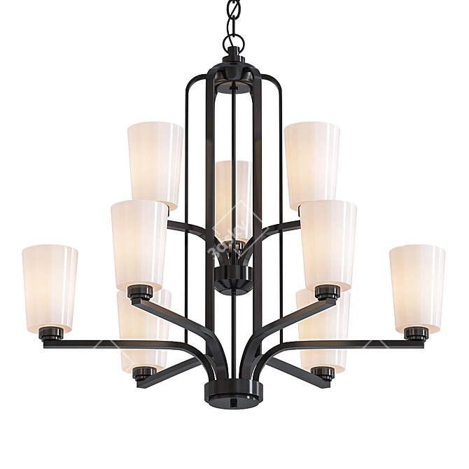 Elegant Sienna Chandelier 3D model image 1